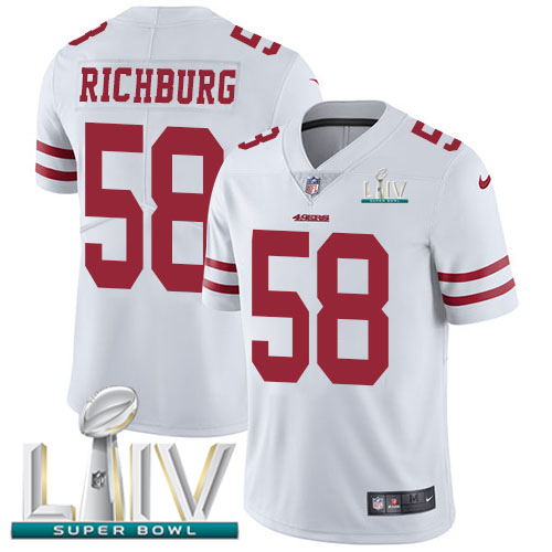 San Francisco 49ers Nike 58 Weston Richburg White Super Bowl LIV 2020 Youth Stitched NFL Vapor Untouchable Limited Jersey